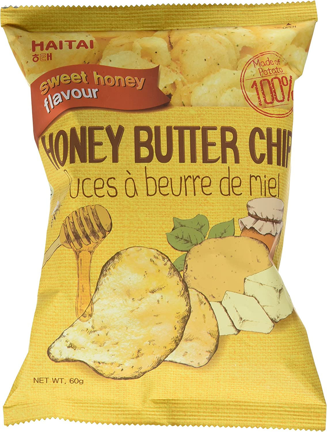 HaiTai  Honey butter Chip Sweet honey flavour 16x60g