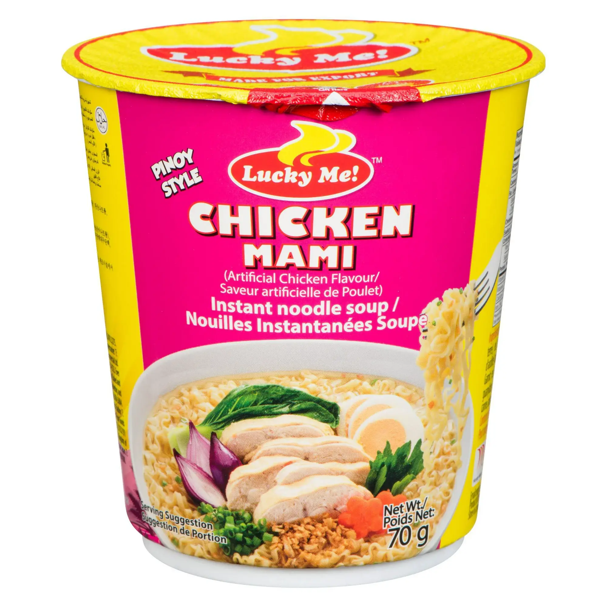 Lucky Me Cup Chicken Mami (artificial chicken flavor) 24x70g