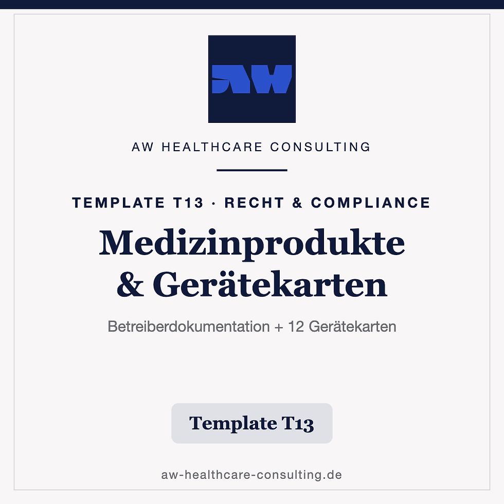 Medizinprodukte & Gerätekarten - MPBetreibV 2025