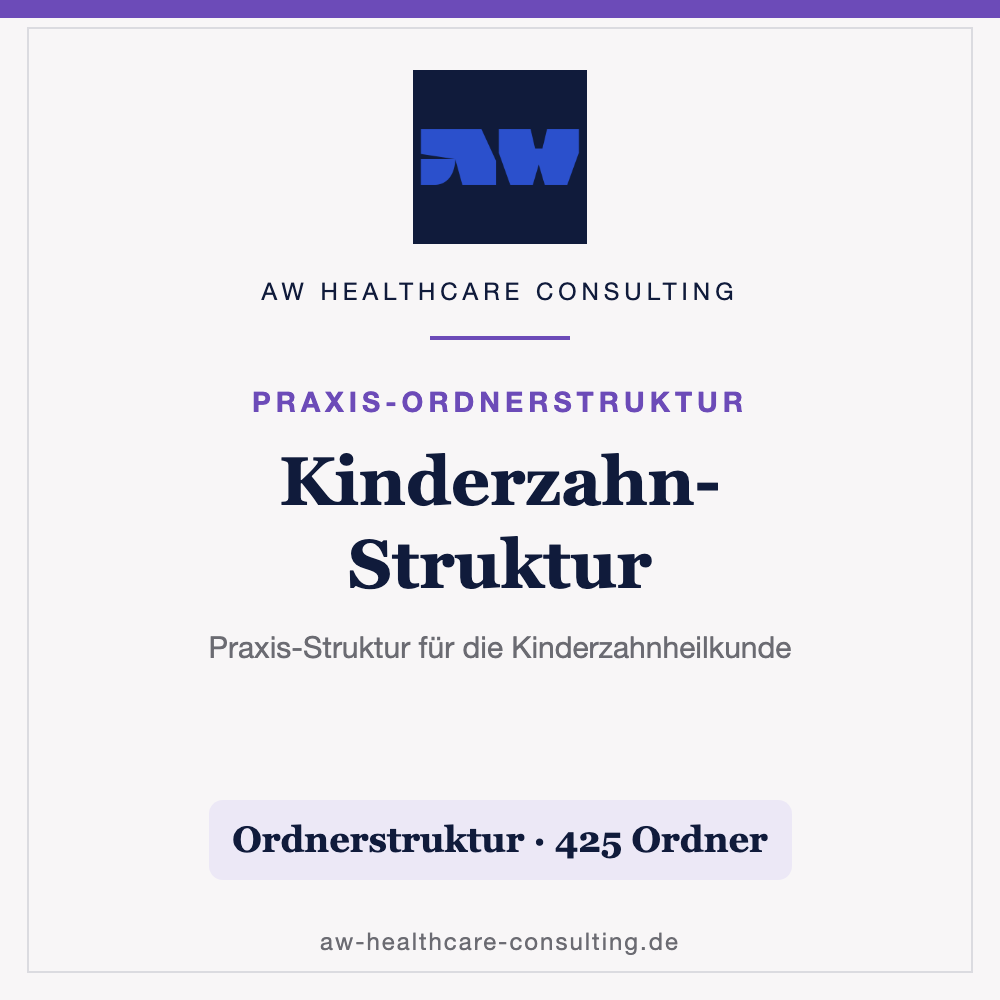 Kinderzahn-Struktur: Ordnerstruktur Kinderzahnheilkunde