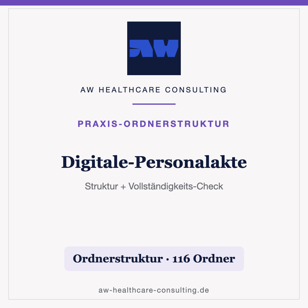 Digitale-Personalakte: Ordnerstruktur Zahnarztpraxis