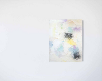 ICONES N° 069— 34,5x27 cm — 2020 — encre, acrylique, transfert holographique résine sur bois