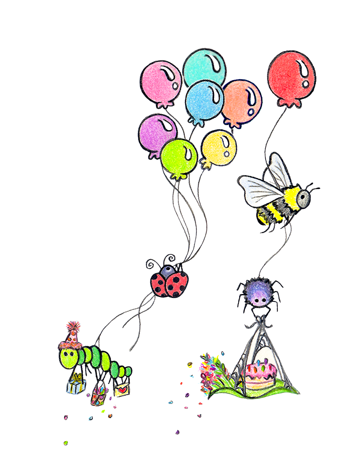 b-day bugs - greeting card