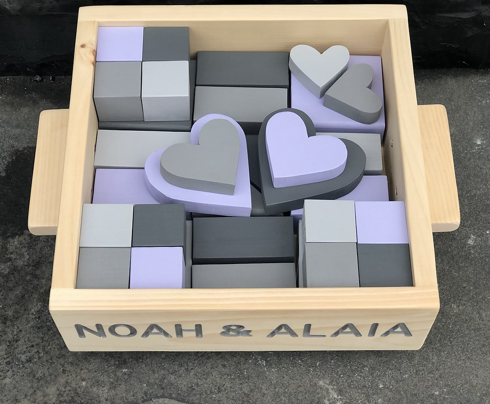 Thumbnail: Lilac & Grey Block Set