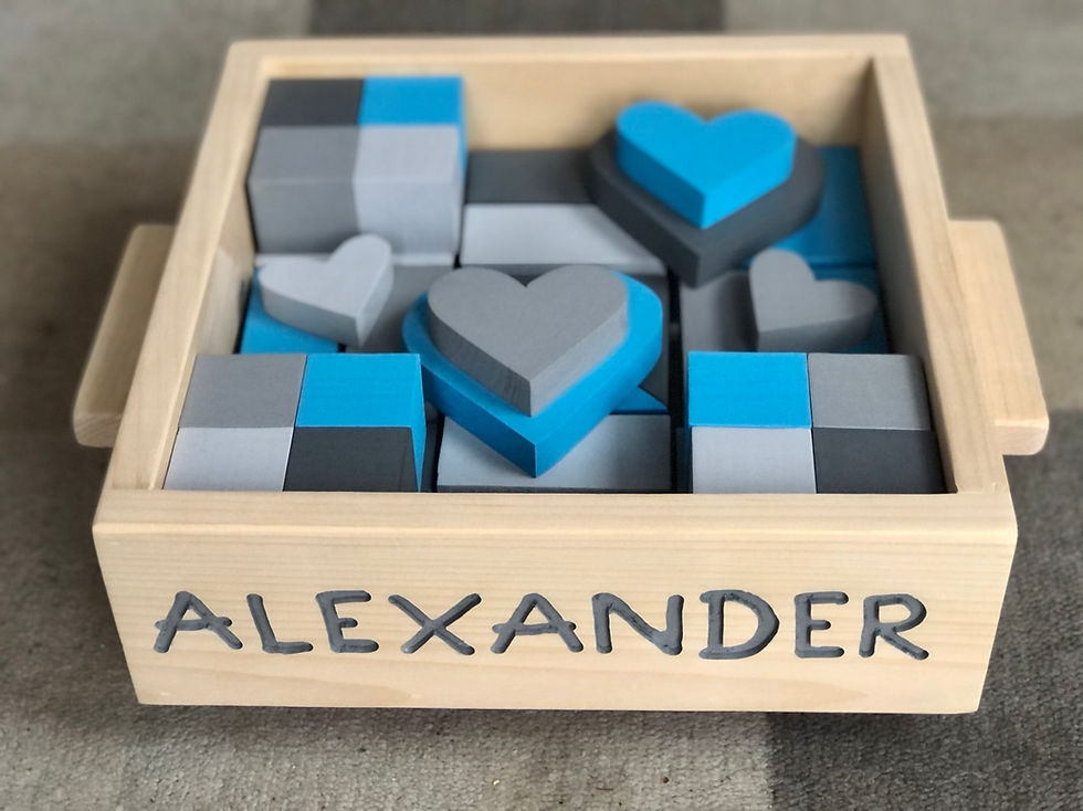 Thumbnail: Medium Blue & Grey Block Set