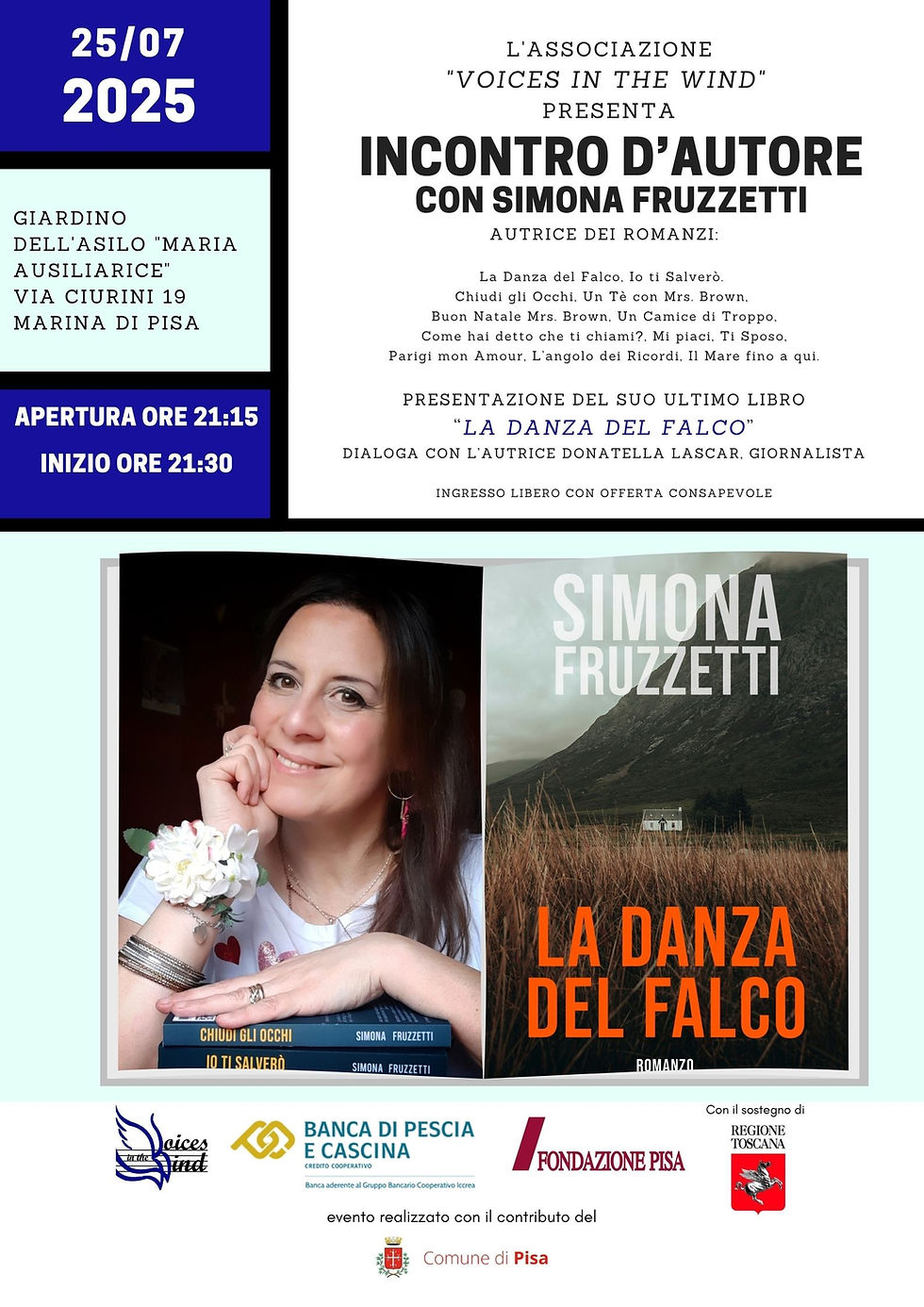 Incontro d'Autore con Simona Fruzzetti ed il suo ultimo libro: "La Danza del Falco"