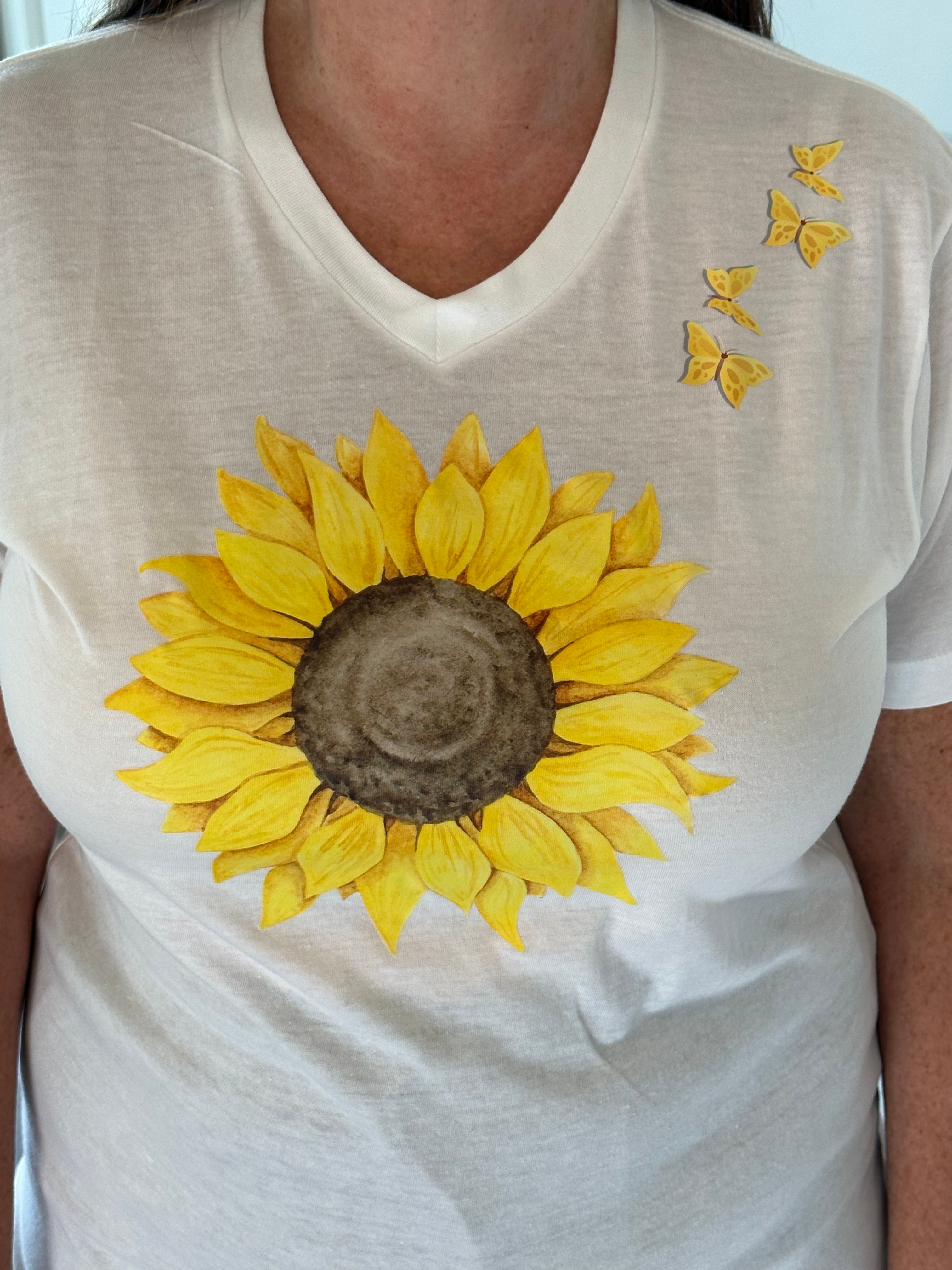 Sunflower with Butterflies