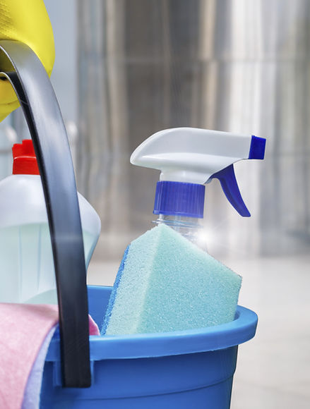 Carrying Cleaning Supplies