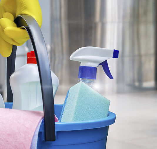 Carrying Cleaning Supplies