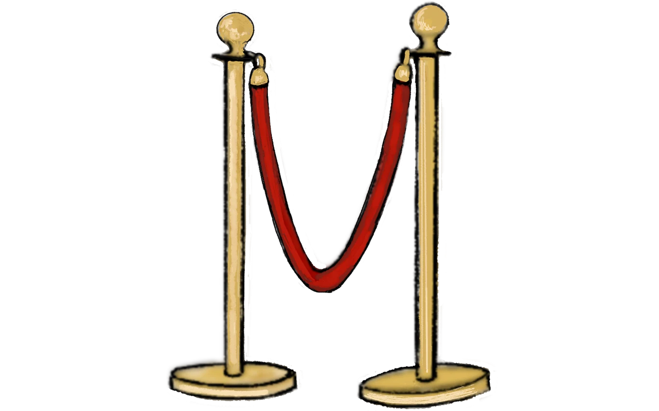 Illustration of velvet rope