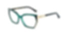 Green cat eye glasses