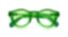 Pair of bright green glasses