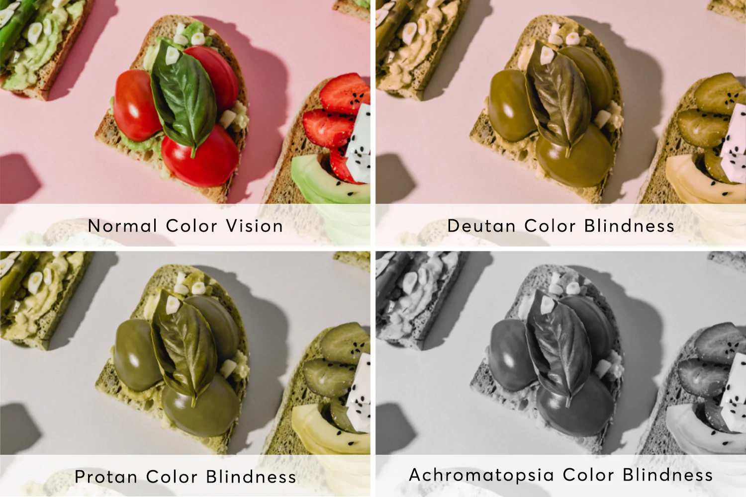 Examples of color blindness