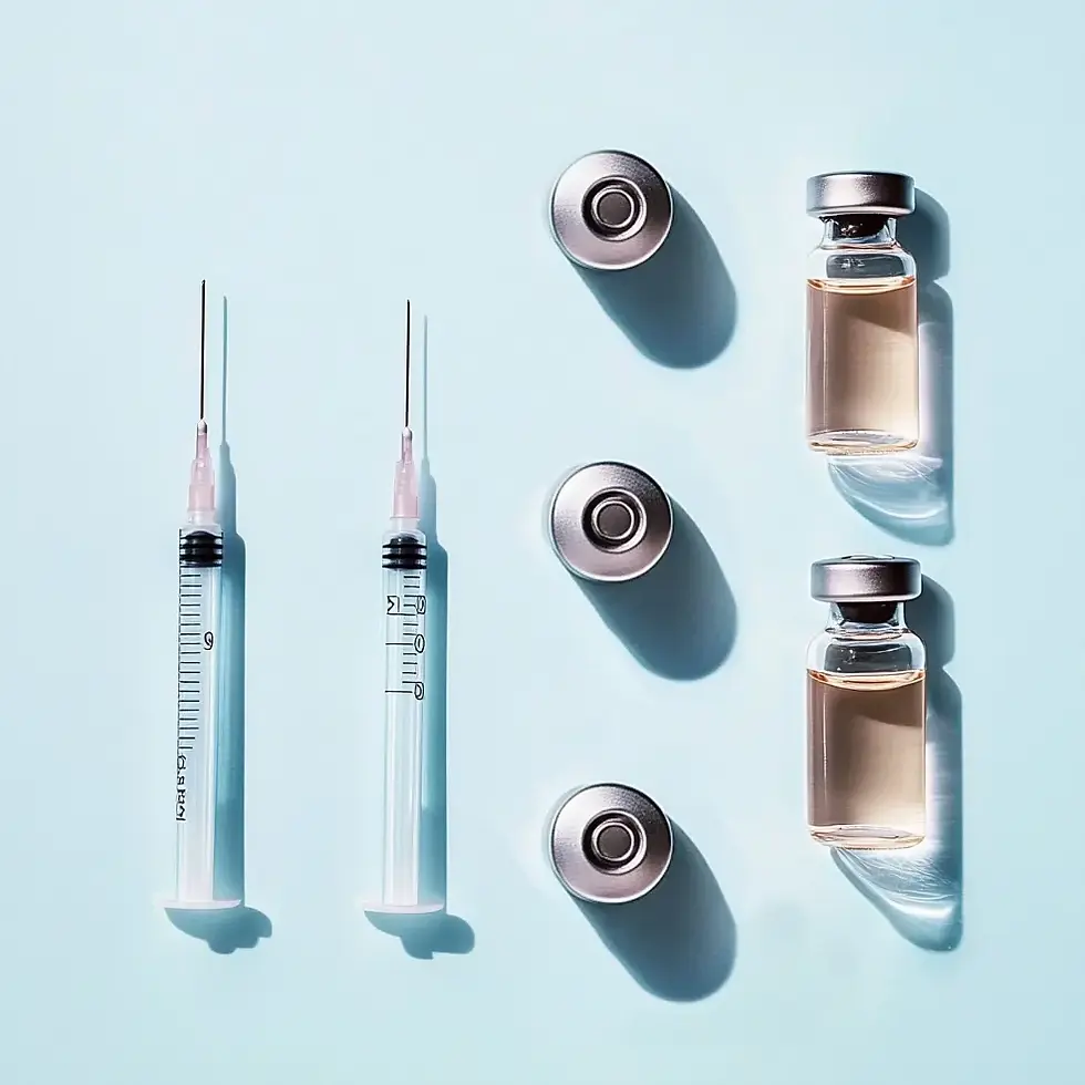 flat lay of injectables