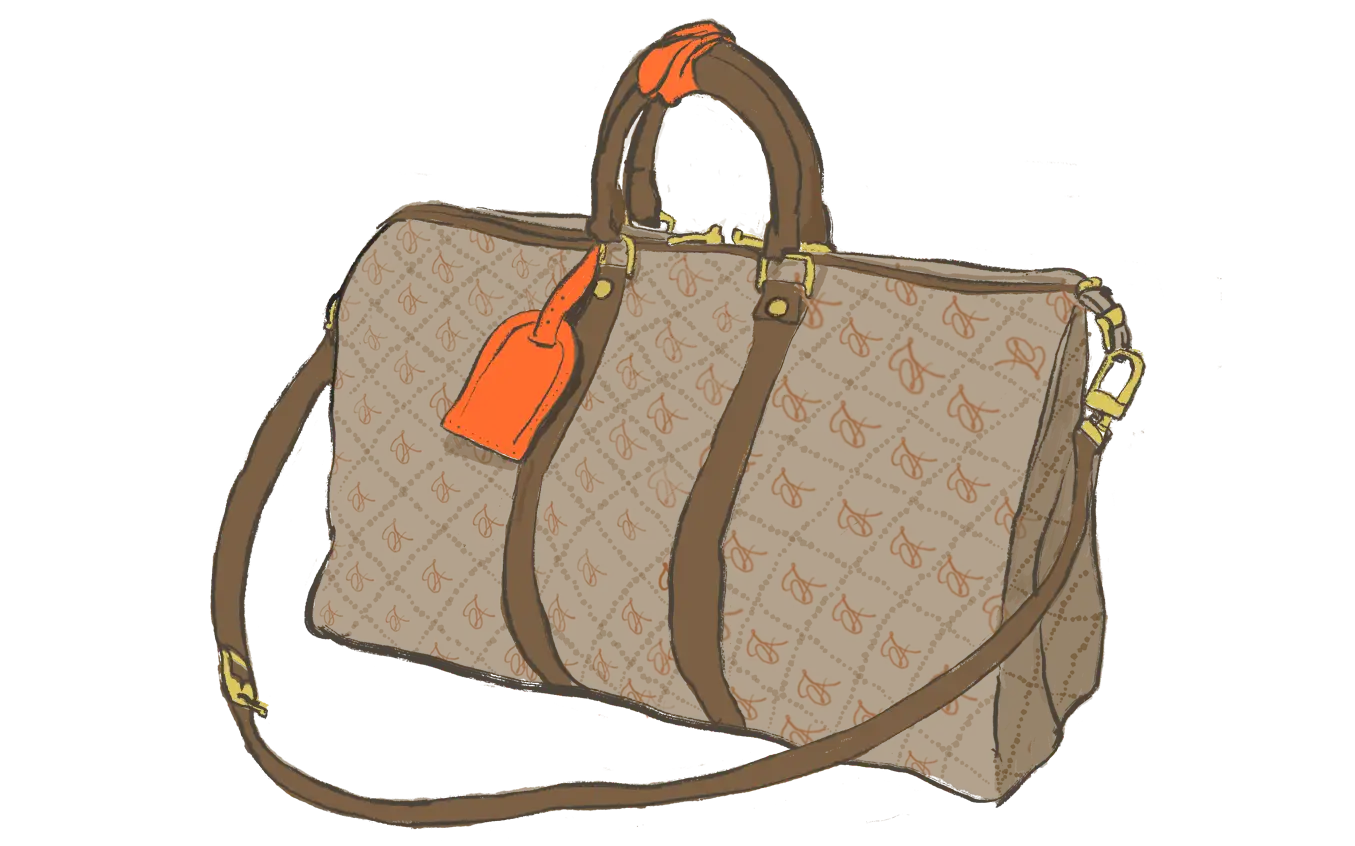 Illustration of duffel bag