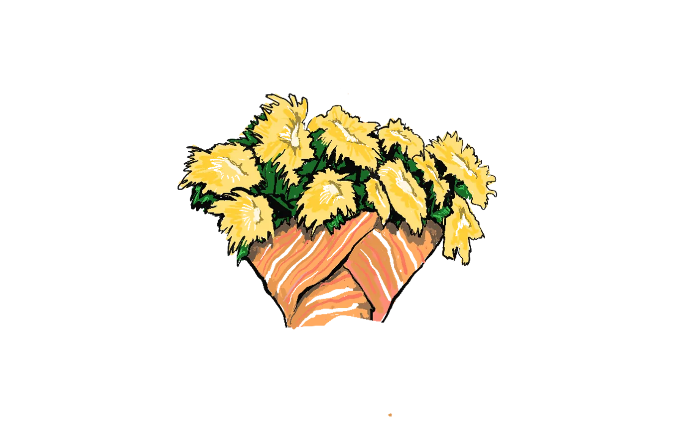 Illustration of yellow flowers