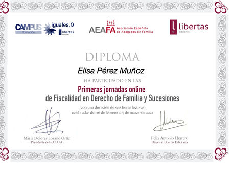 FISCALIDAD EN DERECHO DE FAMILIA Y SUCESIONES