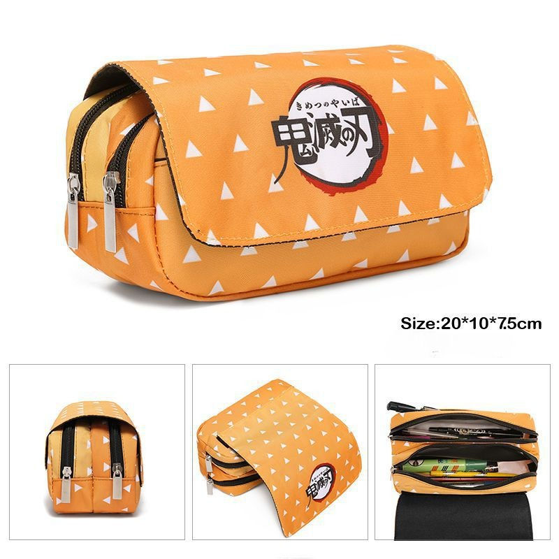 Thumbnail: Demon Slayer 3D Anime Pen Bag Student Storage Bag Tanjirou Nezuko Zenitsu Giyuu