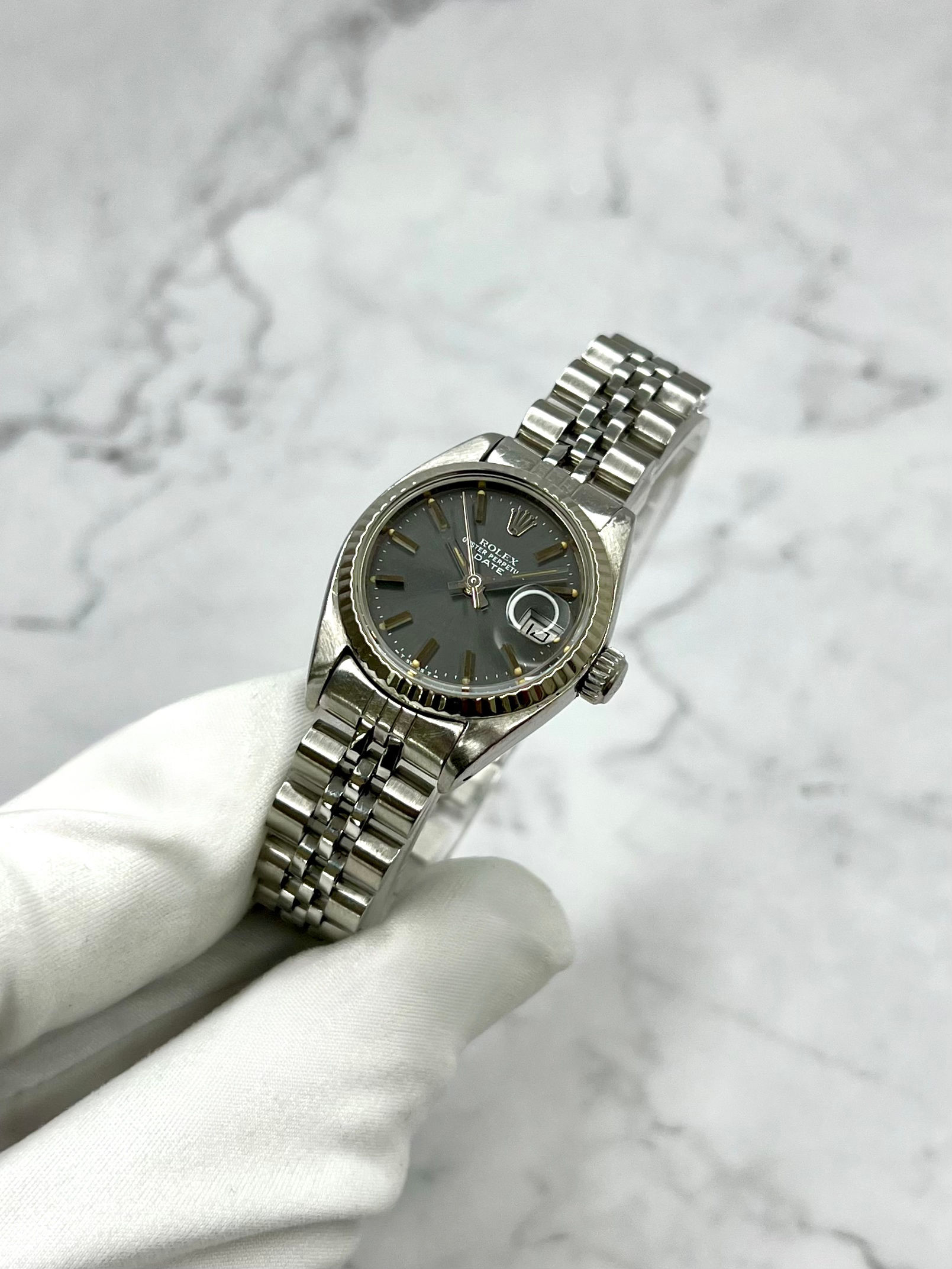 ROLEX LADY DATEJUST 26MM 6917 GRAU BOX/ PAPIERE 1986