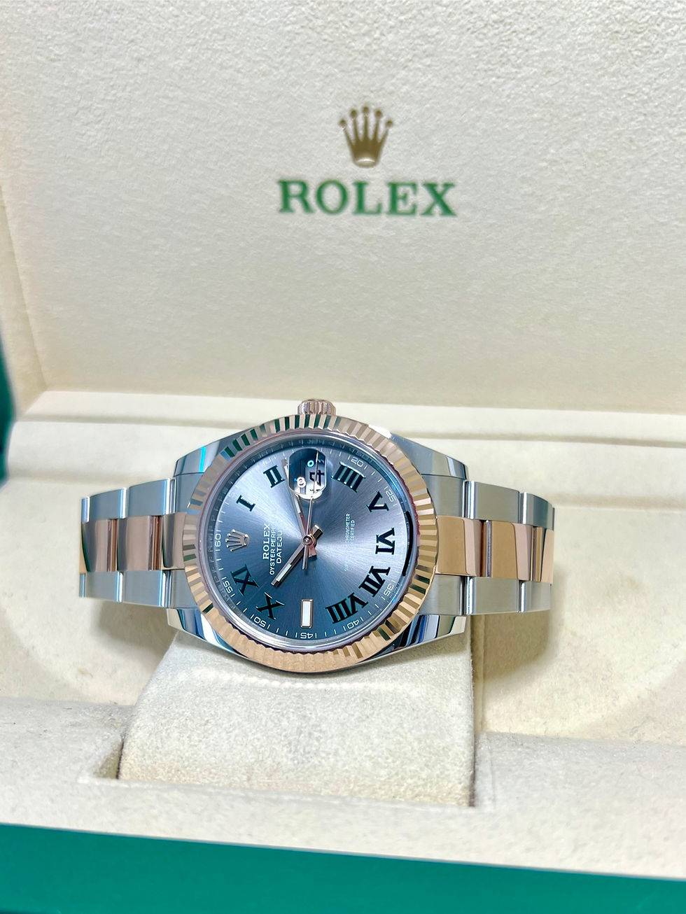 ROLEX DATEJUST 41 ROSÉGOLD/ STAHL WIMBLEDON 126331