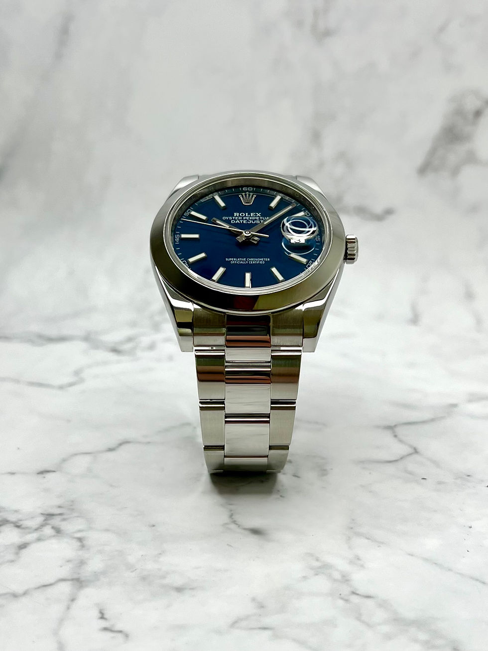 Miniaturbild: ROLEX DATEJUST 41MM BLAU 126300 FULLSET AUTOMATIK 