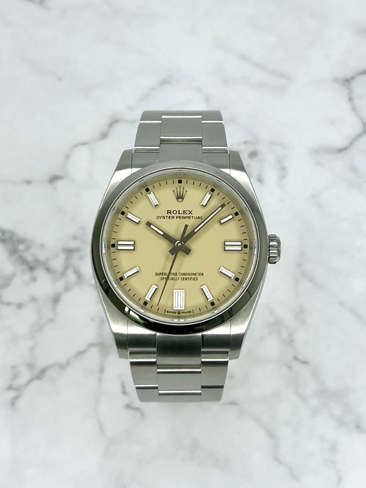 ROLEX OYSTER PERPETUAL 36MM BEIGE 2025 FULLSET 126000