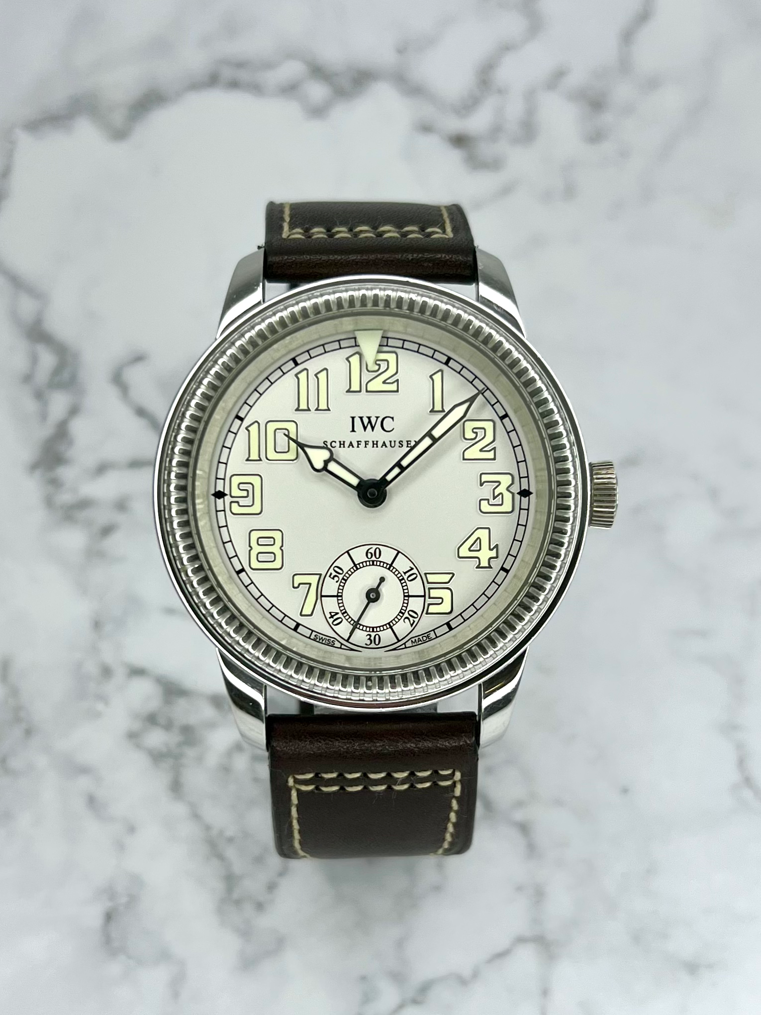 IWC FLIEGER VINTAGE 1936 PLATIN LIMITED FULLSET NEUES BAND