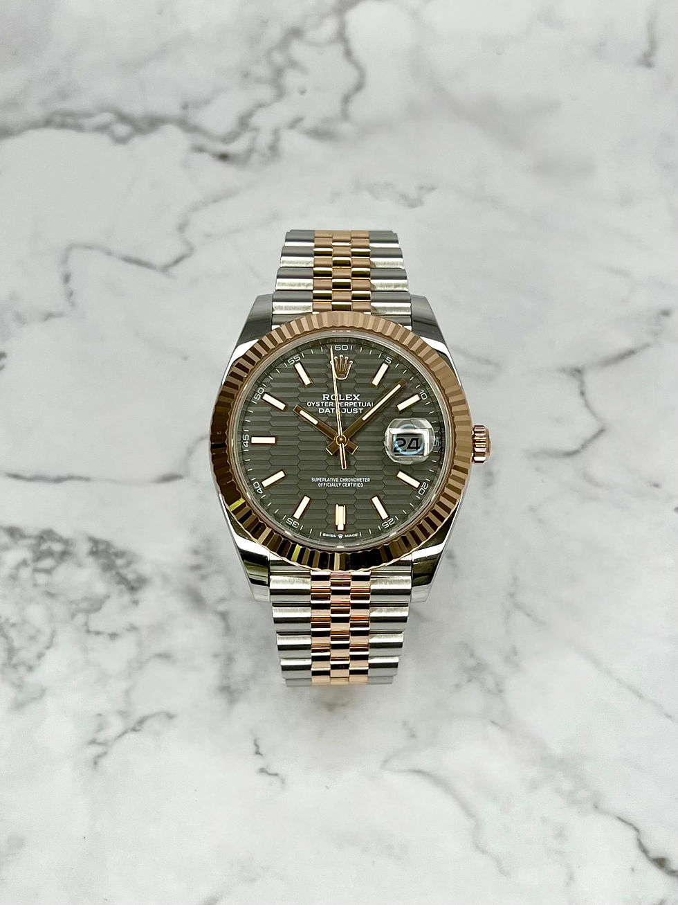 Thumbnail: ROLEX DATEJUST 41MM BICOLOR MOTIF DIAL FULLSET 126331
