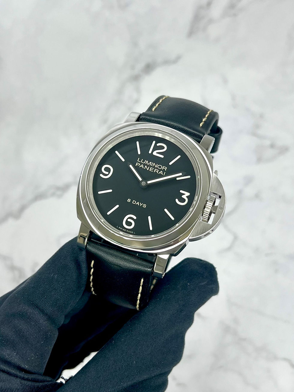 Thumbnail: PANERAI LUMINOR BASE 8 DAYS 44MM HANDAUFZUG FULLSET 