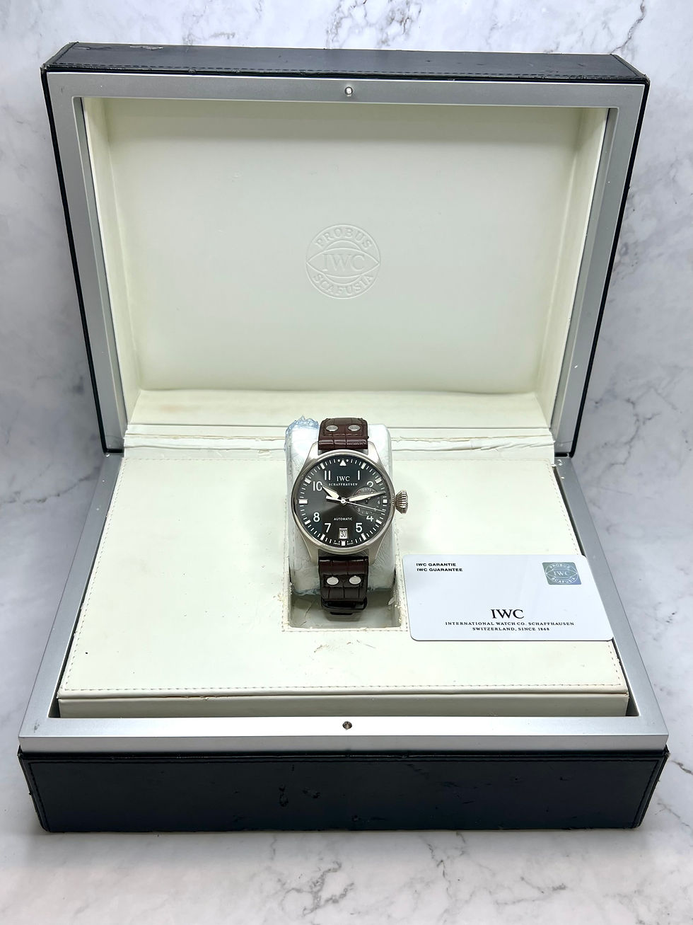 Thumbnail: IWC BIG PILOT 7 DAYS 18KT WEIẞGOLD AUTOMATIK 46MM 
