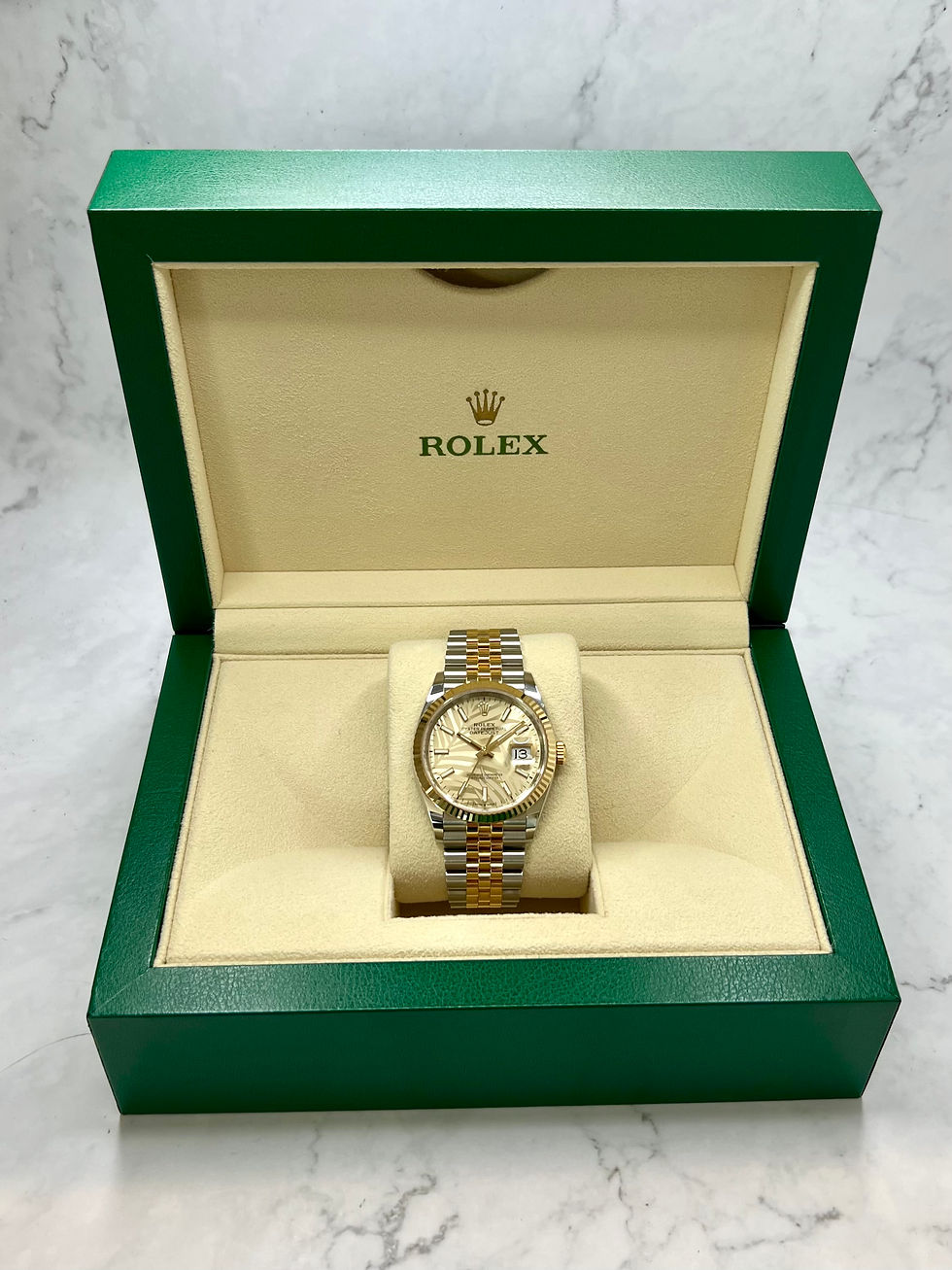 Miniaturbild: ROLEX DATEJUST 36MM BICOLOR PALM DIAL FULLSET 