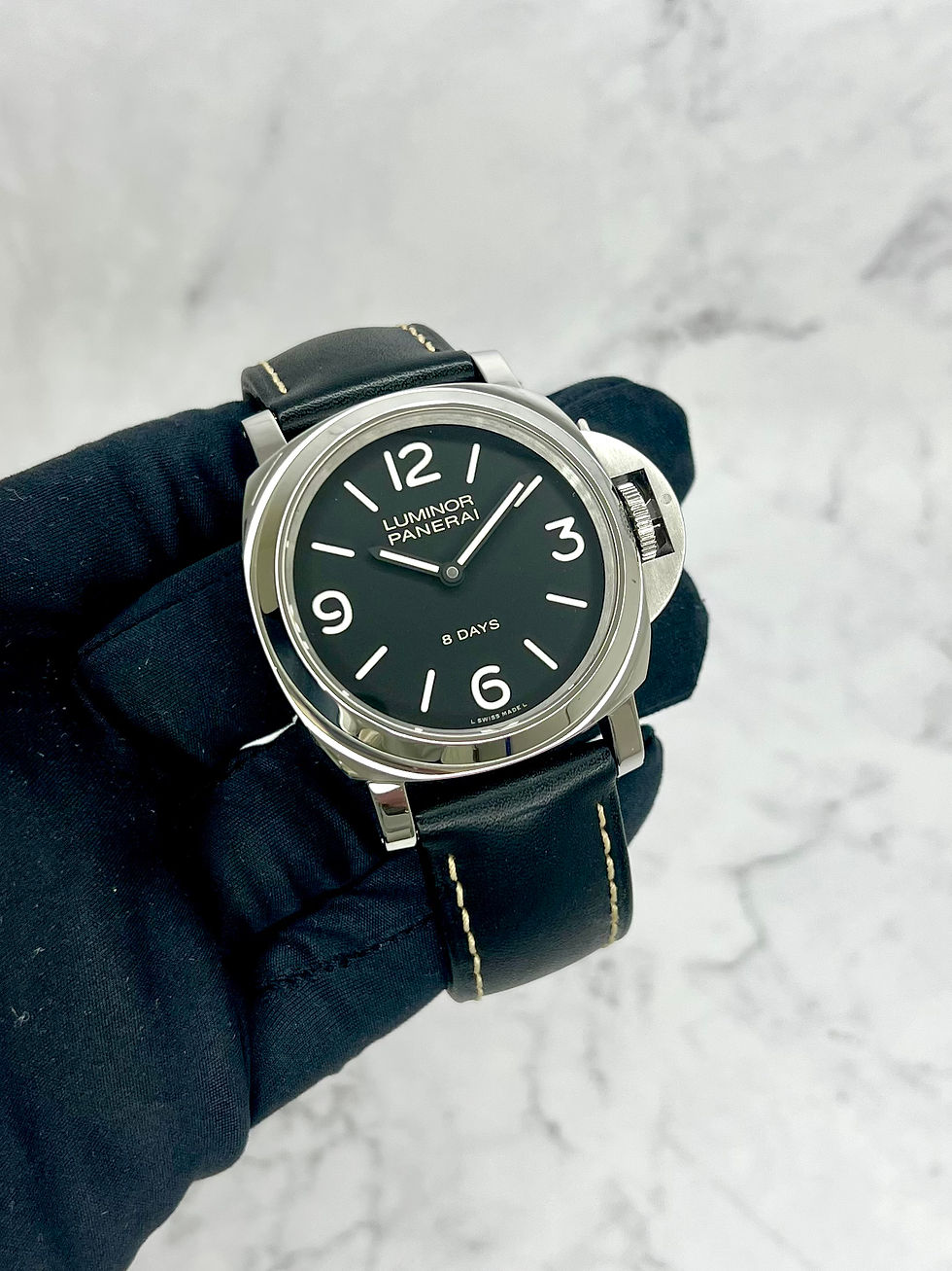 Thumbnail: PANERAI LUMINOR BASE 8 DAYS 44MM HANDAUFZUG FULLSET 