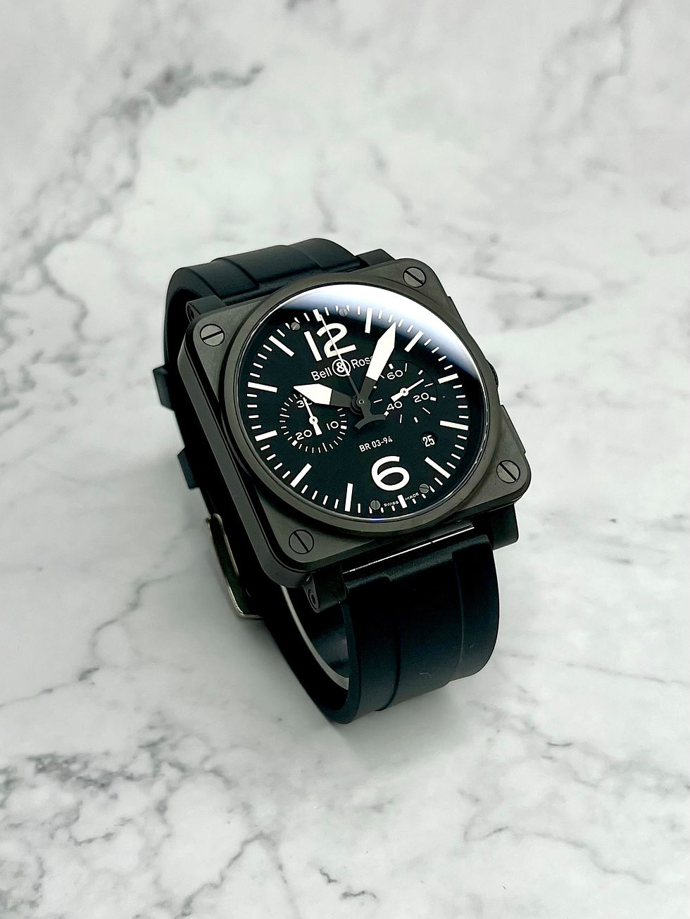 Thumbnail: BELL & ROSS BR03-94 ALL BLACK CHRONO 42MM