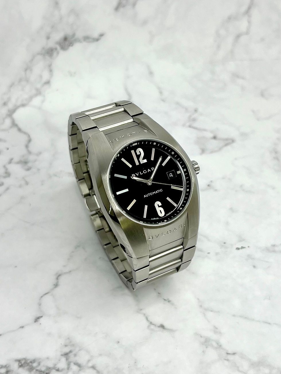 Thumbnail: BVLGARI ERGON DATE AUTOMATIK 40MM SCHWARZ EDELSTAHL 