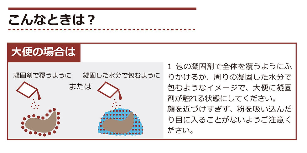 簡易トイレポイレ:大便の処理方法