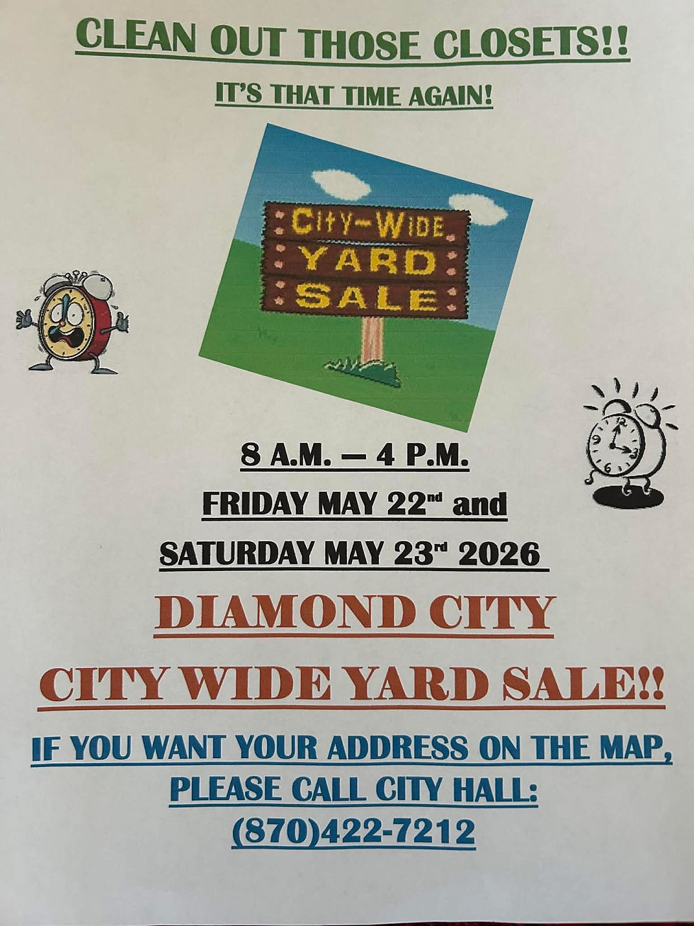 Diamond City Citywide Yard Sale