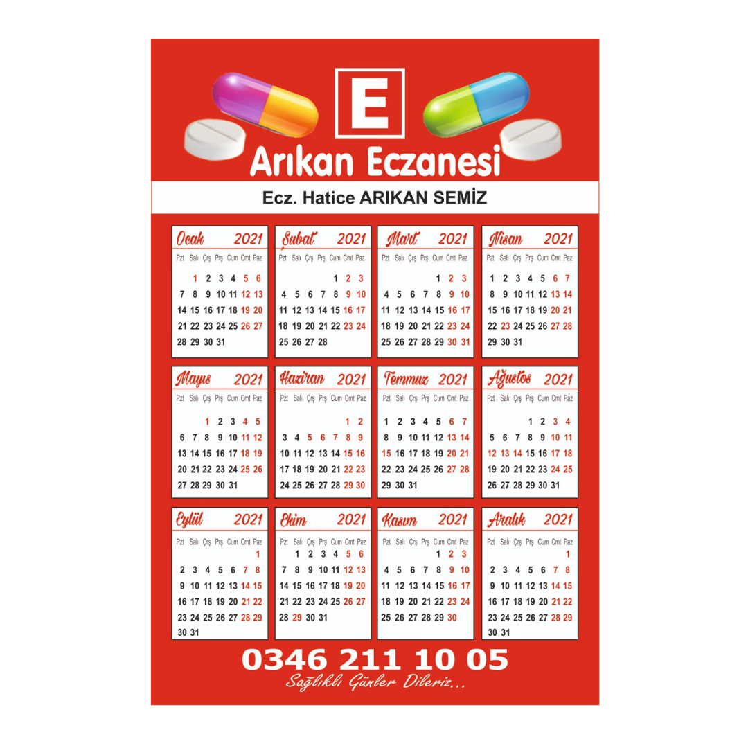 2021 Takvimli Magnet