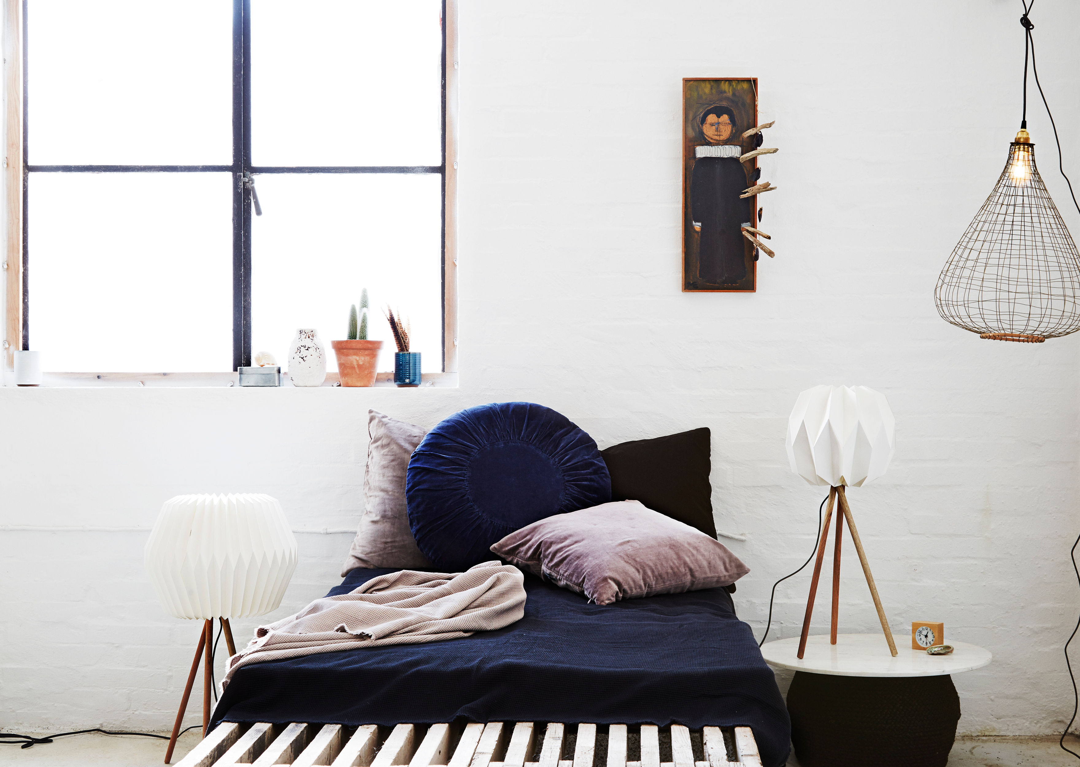 Velvet Deep Navy Round Cushion