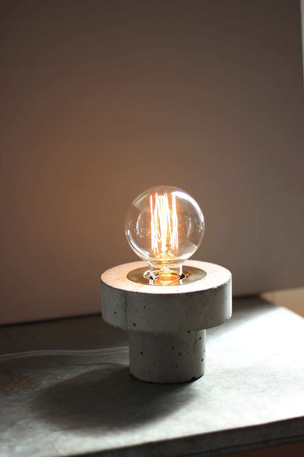 Thumbnail: Concrete and Brass Side Lamp