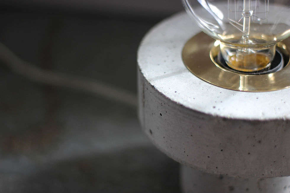 Thumbnail: Concrete and Brass Side Lamp