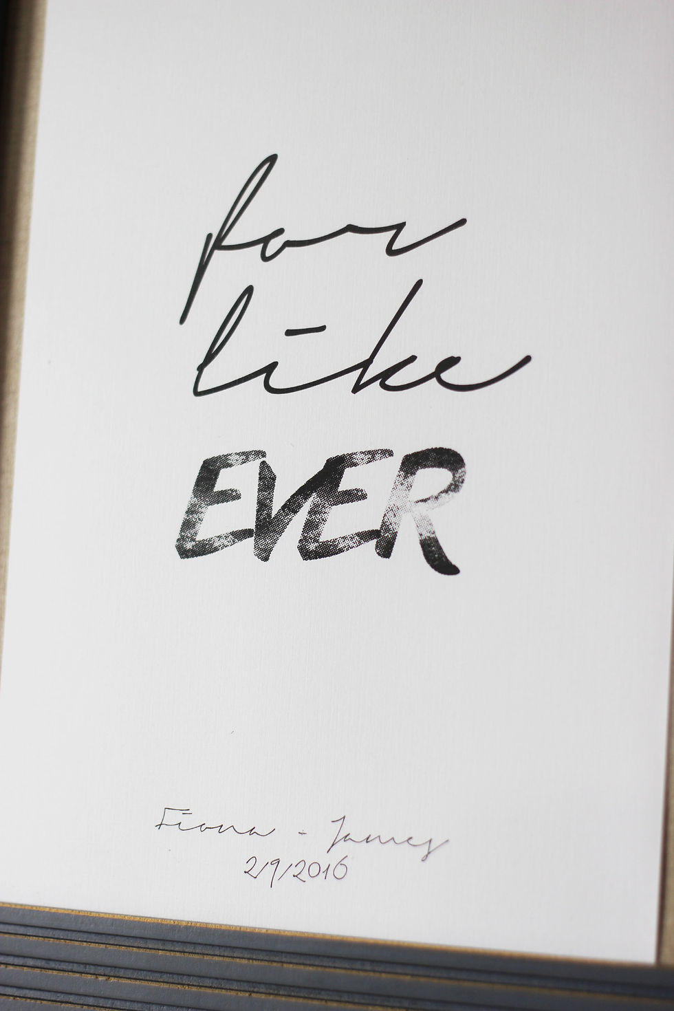 Thumbnail: Custom 'For Like Ever' Wedding Print