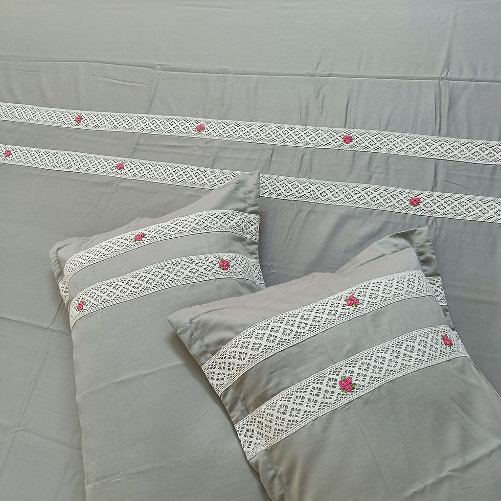 Thumbnail: Premium Cotton Hand Embroidery Bedsheet