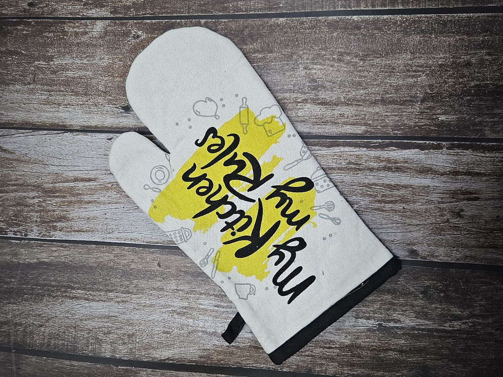 Cotton Oven Mittens - 1 Pcs