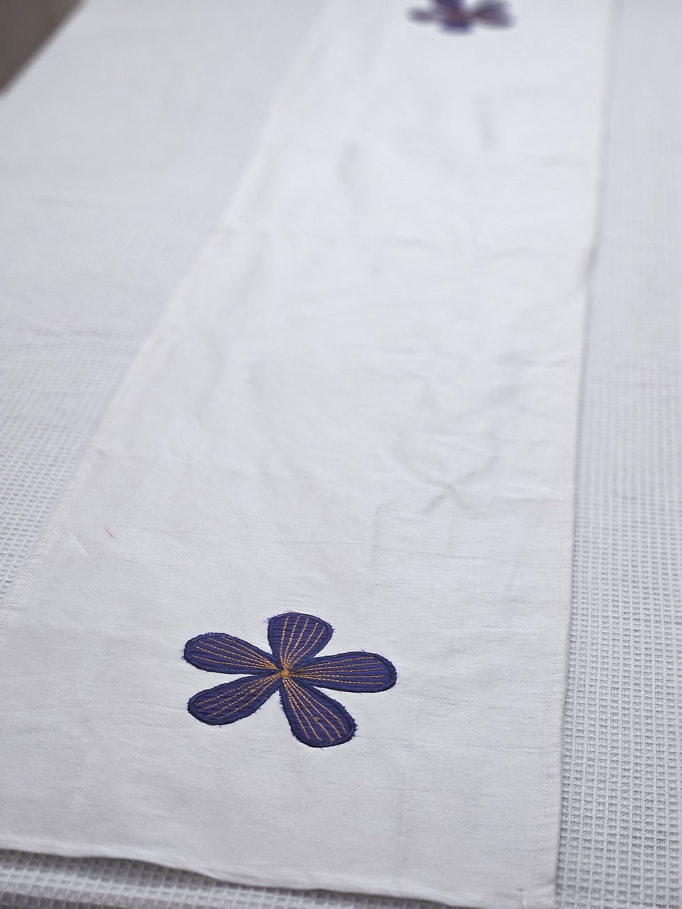 Onam Floral Applique work Table Runner