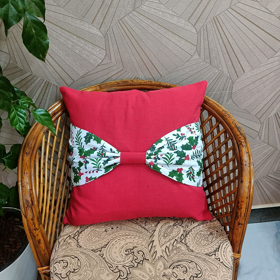Thumbnail: Christmas Theme Bow Cushion Cover