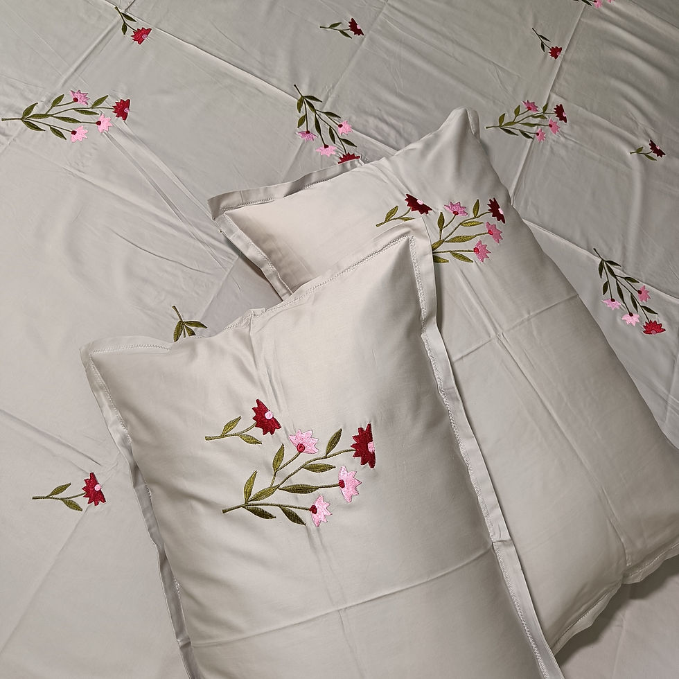 Thumbnail: Premium Cotton Embroidery Bedsheet