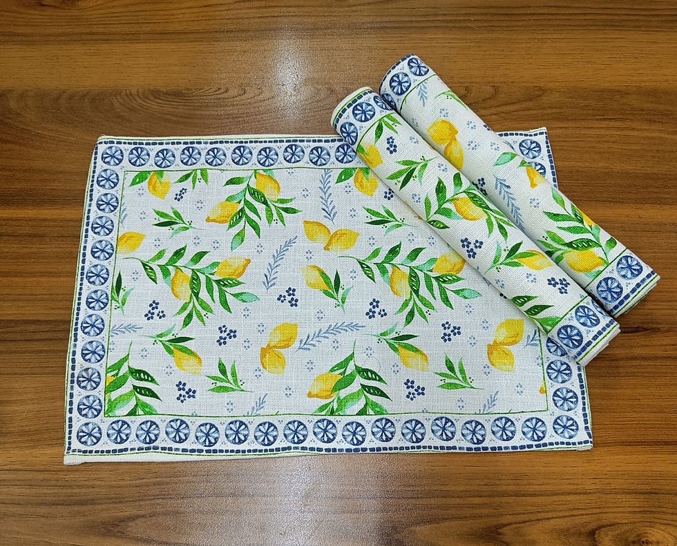 Printed Cotton Placemat - 6 Pcs Set