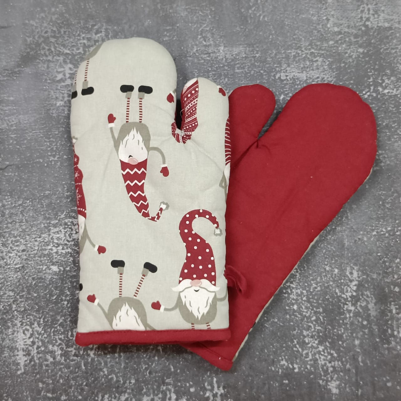 Cotton Oven Mittens - 1 Pcs