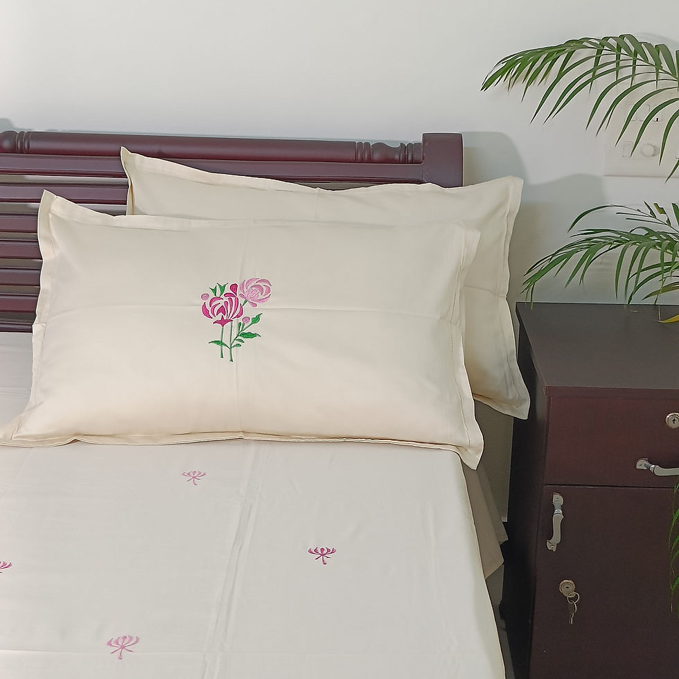 Thumbnail: Premium Cotton Embroidery Bedsheet