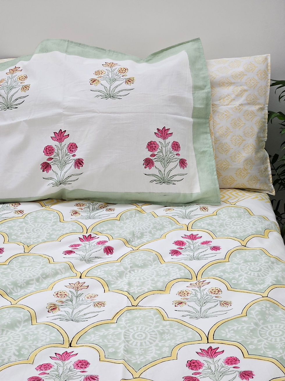 Hand Block Print Bedsheet - Percale Super fine cotton